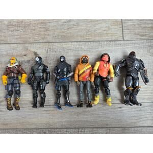 Fortnite Action Figure Lot of 6 - Jazwares 4" Figures - 8-Ball, Doggo, & More